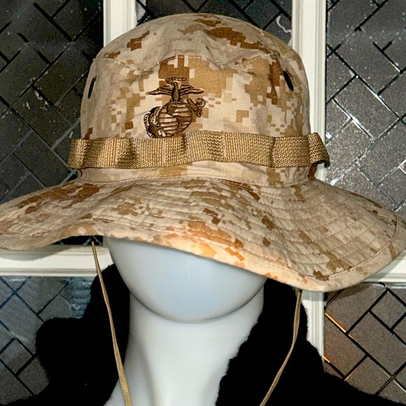 Camouflage Bucket Hat US Marine Corps Cover Field Desert Cap Sun-visor USA - Picture 1 of 10